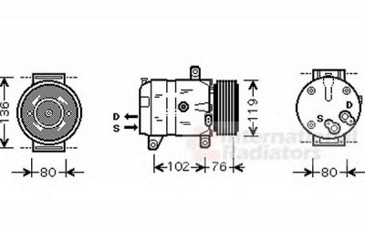 VAN WEZEL 4300k069 -  Компрессор, кондиционер